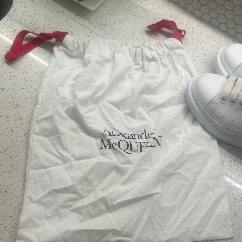 Alexander McQueen White Platform Leather Sneakers with dustbag - Picture 2 of 12